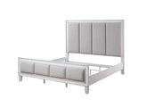 Katia Light Gray Linen, Rustic Gray & Weathered White Finish California King Bed Model BD00658CK By ACME Furniture